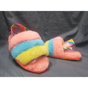 UGG Australia Toddlers Fluff Yeah Slippers Slides Multicolor  Size 8 NEW NO BOX!